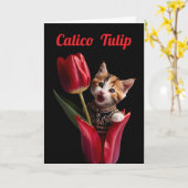 Calico Tulip Karte (Gelbe Blume)
