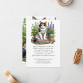 Calico und Catnip Cat Lovers Flat Note Card Mitteilungskarte (Vorderseite/Rückseite Beispiel)