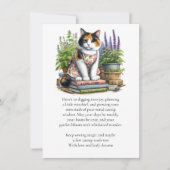 Calico und Catnip Cat Lovers Flat Note Card Mitteilungskarte (Vorderseite)