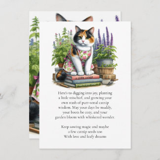 Calico und Catnip Cat Lovers Flat Note Card Mitteilungskarte