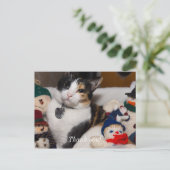 Calico und Snowmen Postkarte (Stehend Vorderseite)