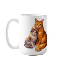 Calico- und Tabby-Katzen-Tasse 