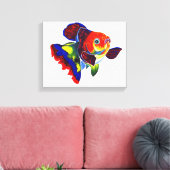 Calico Veiltail Goldfish Leinwanddruck (Insitu (Wohnzimmer))