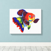 Calico Veiltail Goldfish Leinwanddruck (Insitu (Holzboden))