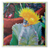 Caliente Cactus Keramik Tile Fliese (Vorderseite)