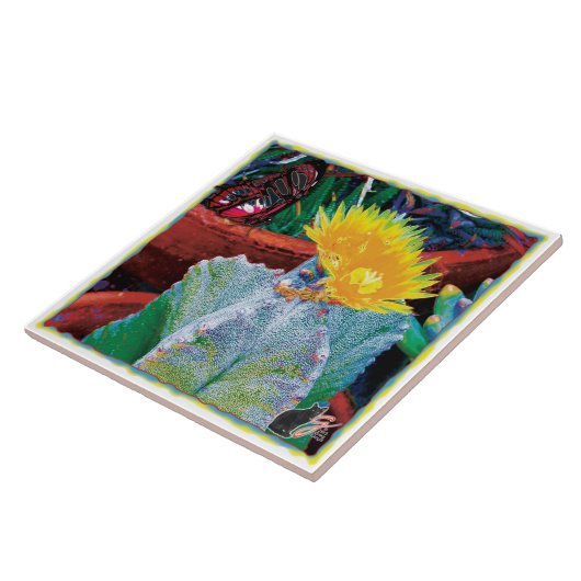 Caliente Cactus Keramik Tile Fliese (Seite)