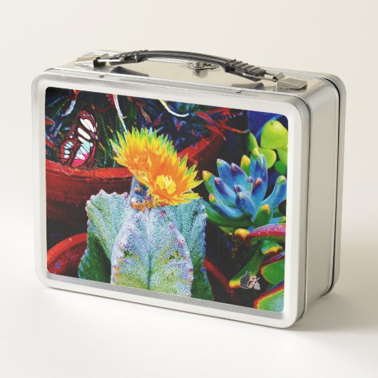 Caliente Cactus Metal Lunchbox (Rückseite)