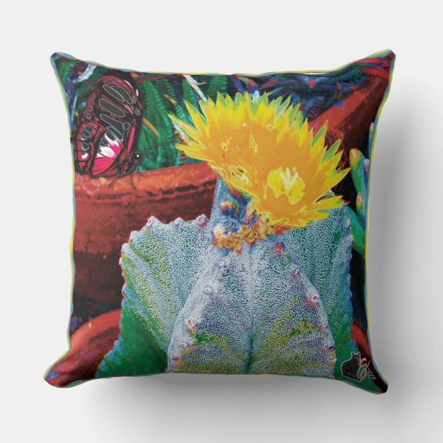 Caliente Cactus Throw Pillow Kissen (Vorderseite)