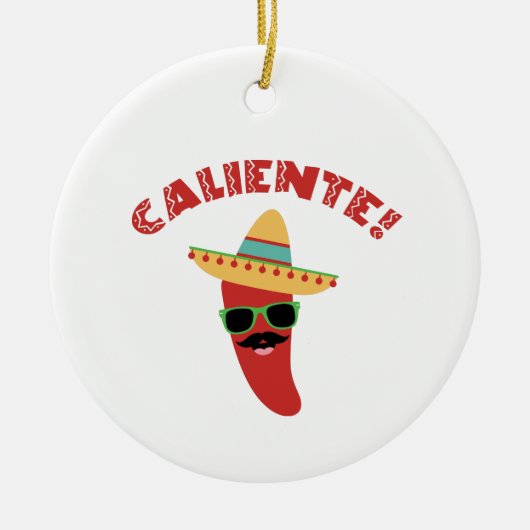Caliente Pepper Keramik Ornament (Vorne)