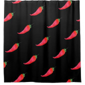 Caliente Rote Paprikaschoten Duschvorhang (Vorderseite)