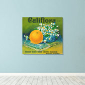 Califlora Orange LabelRiverside, CA Leinwanddruck (Insitu (Holzboden))