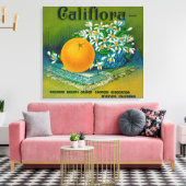 Califlora Orange LabelRiverside, CA Leinwanddruck (Insitu (Wohnzimmer))