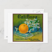 Califlora Orange LabelRiverside, CA Postkarte (Vorne/Hinten)