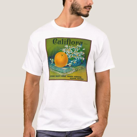 Califlora orange LabelRiverside, CA T-Shirt (Vorderseite)