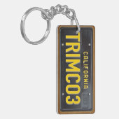 California 1963 License Plate Schlüsselanhänger CU (Vorderseite links)