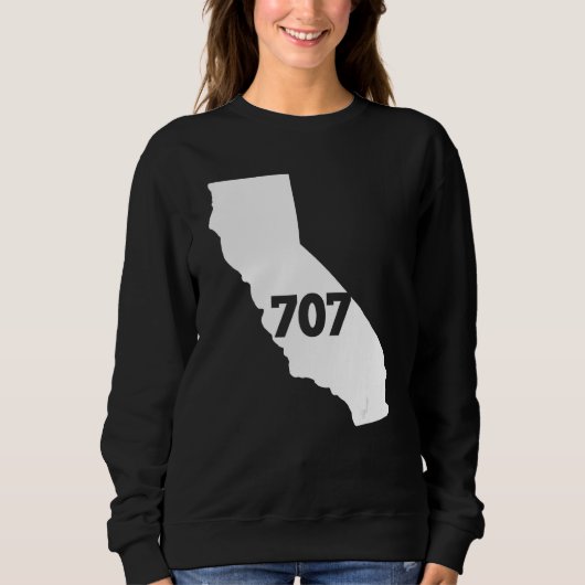 California 707 Area Code Sweatshirt (Vorderseite)
