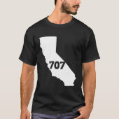 California 707 Area Code T-Shirt (Vorderseite)
