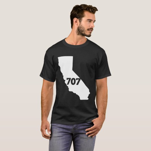 California 707 Area Code T-Shirt (Vorne ganz)