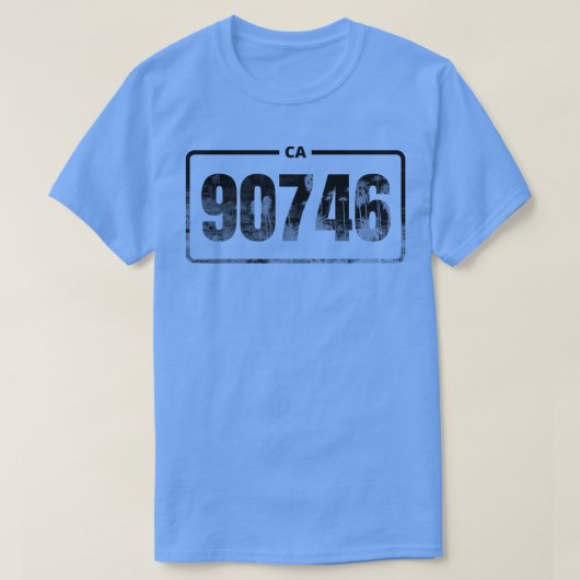 California 90746 Zipcode T-Shirt (Design vorne)
