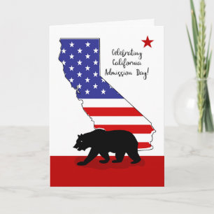 California Adoptivtag Amerikanische Flagge im Staa Karte