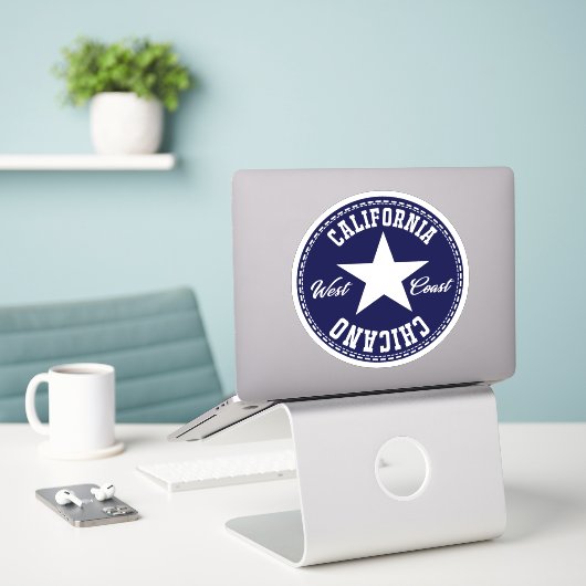 California All star Chicano Decal Sticker (Laptop auf Schreibtisch)