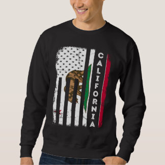 California American Flag Zuhause Staat Sweatshirt
