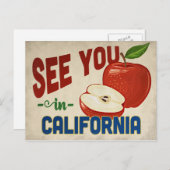 California Apple - Vintage Travel Postkarte (Vorne/Hinten)