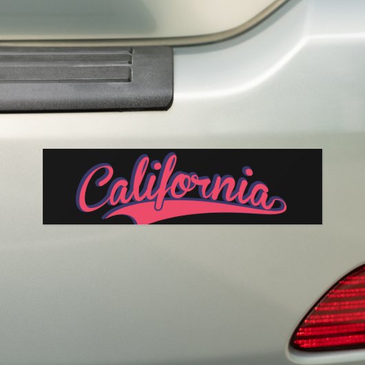 California Autoaufkleber rosa auf schwarz (Auf Auto)