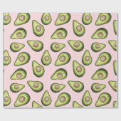 California Avocado Wrapping Paper - Rosa Geschenkpapier (Flach)