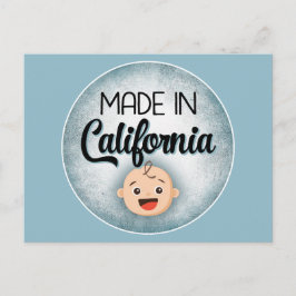 California Baby Funny Blue New Boy Postcard Postkarte