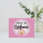 California Baby Funny Pink New Girl Postcard Postkarte (Stehend Vorderseite)