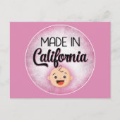 California Baby Funny Pink New Girl Postcard Postkarte (Vorderseite)