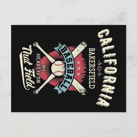 California Bakersfield Baseball Postkarte (Vorderseite)