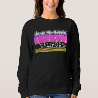 California Beach 80er 90s Vaporwave Ästhetische Pa Sweatshirt