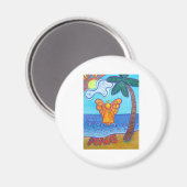 California Beach Angel Magnet (Vorderseite/Rückseite)