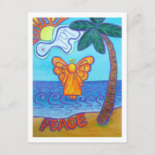 California Beach Angel Postcard Postkarte