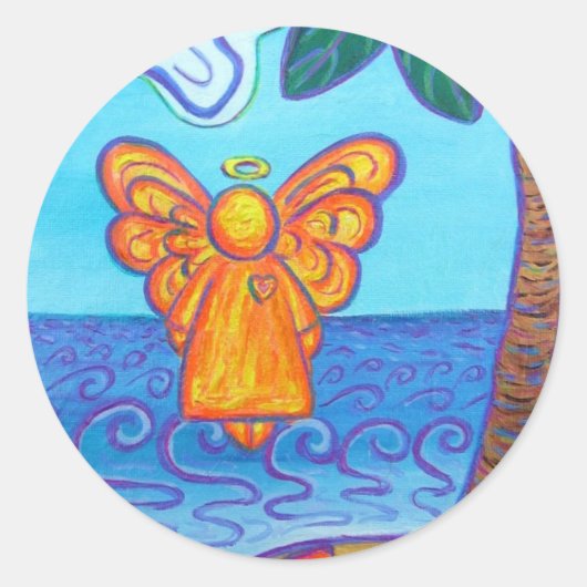 California Beach Angel Sticker (Vorderseite)