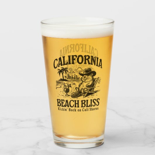 California Beach Bliss auf Cali Shoes Glas (Vorne (Gefüllt))
