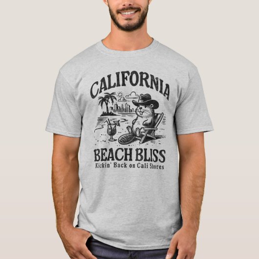 California Beach Bliss auf Cali Shoes T-Shirt (Vorderseite)