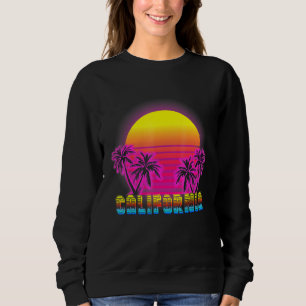 California Beach Life Electro Retro Sunset Liebe C Sweatshirt