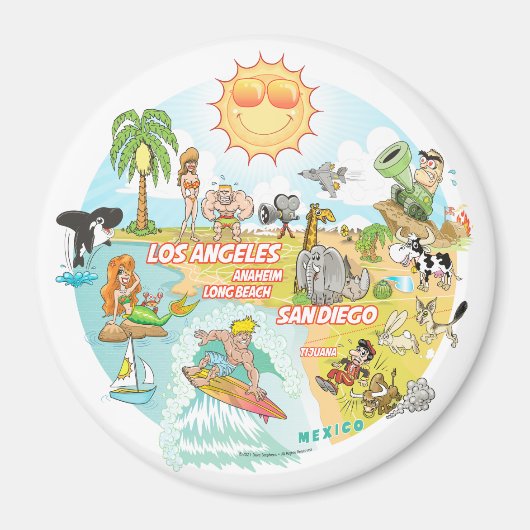 California Beach Life Magnet (Vorne)