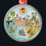 California Beach Life Ornament<br><div class="desc">Whimsical Ornament zeigt einen fesselnden Cartoon von Südkalifornien - lustige Charaktere genießen die warme kalifornische Sonne,  die hoch über ihr scheint.</div>