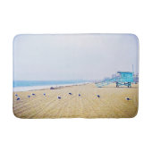 California Beach Ocean Seaguls Rettungsstand Badematte (Vorderseite)