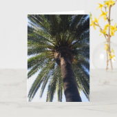 California Beach Palm Custom Foto Grußkarten Karte (Gelbe Blume)