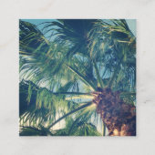 California Beach Palm Fronds Quadratische Visitenkarte (Vorderseite)