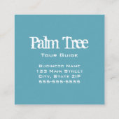 California Beach Palm Fronds Quadratische Visitenkarte (Rückseite)