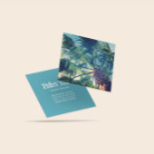 California Beach Palm Fronds Quadratische Visitenkarte