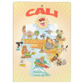 California Beach Paradise Clipboard Klemmbrett (Rückseite)