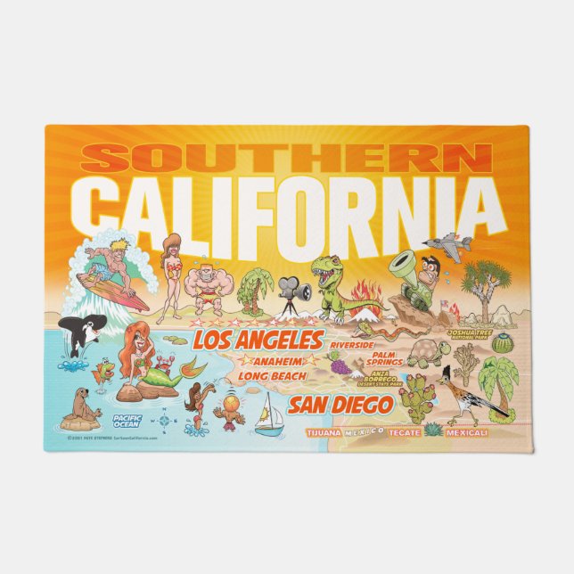 California Beach Paradise Doormat Fußmatte (Vorderseite)