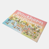 California Beach Paradise Doormat Fußmatte (Schrägansicht)